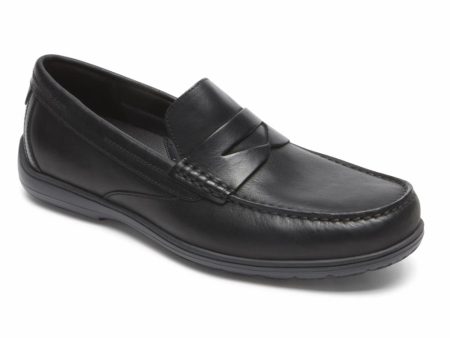 Rockport Men TOTAL MOTION PENNY LOAFER BLACK LEATHER Supply