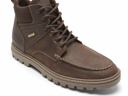 Rockport Men WEATHER READY MOC TOE BOOT JAVA LEA SDE For Sale