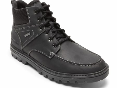 Rockport Men WEATHER READY MOC TOE BOOT BLACK LEA SDE Cheap