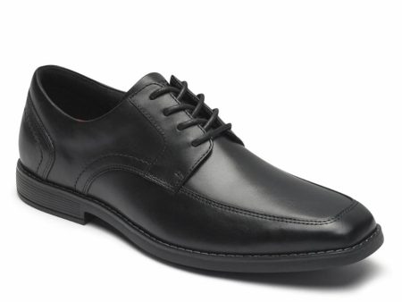 Rockport Men WIGHTON APRON LACE UP BLACK LEATHER For Sale