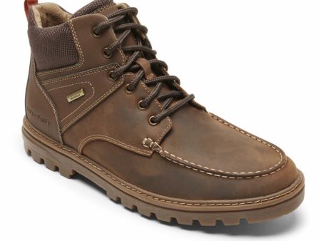 Rockport Men WEATHER READY MOC TOE BOOT NEW TAN LEA SDE Sale