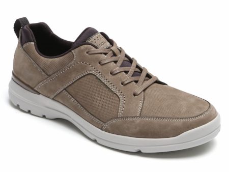 Rockport Men CITY EDGE LACE UP TAUPE NUBUCK Supply