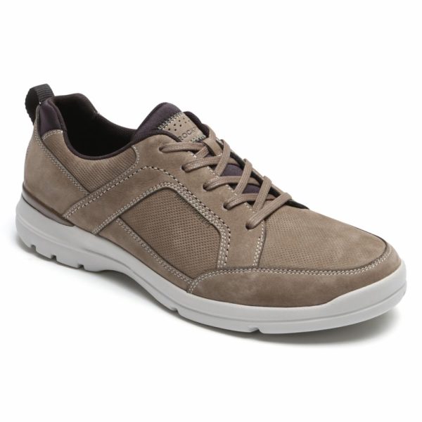 Rockport Men CITY EDGE LACE UP TAUPE NUBUCK Supply