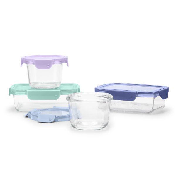 Color Lock® Glass 8pc Mixed Meal Prep Set Hot on Sale