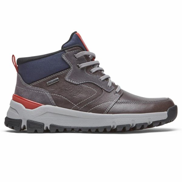 Dunham GLASTONBURY MIDBOOT STEEL GREY LEA SDE Discount