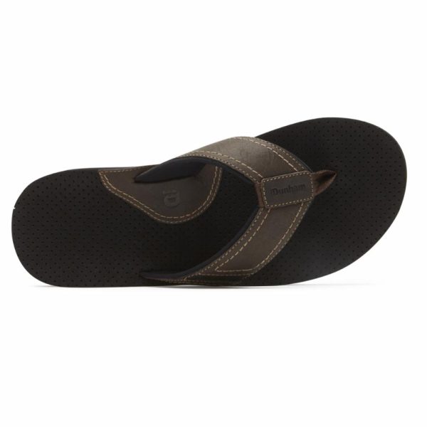 Dunham CARTER FLIP FLOP THONG BROWN Online now