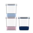 Plastic Food Storage Canisters with Airtight Lids, Set of 3 For Sale