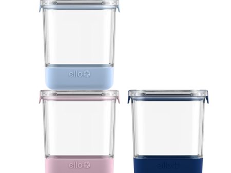 Plastic Food Storage Canisters with Airtight Lids, Set of 3 For Sale