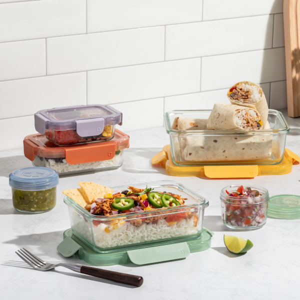 Color Lock® Glass 12pc Mixed Meal Prep Set Online now