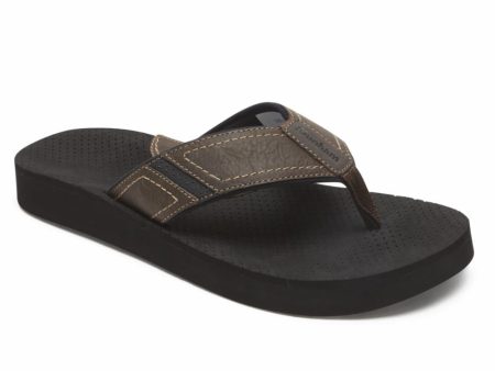 Dunham CARTER FLIP FLOP THONG BROWN Online now