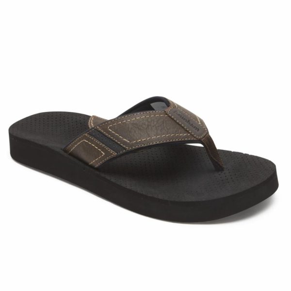 Dunham CARTER FLIP FLOP THONG BROWN Online now