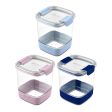 Plastic Food Storage Canisters with Airtight Lids, Set of 3 For Sale