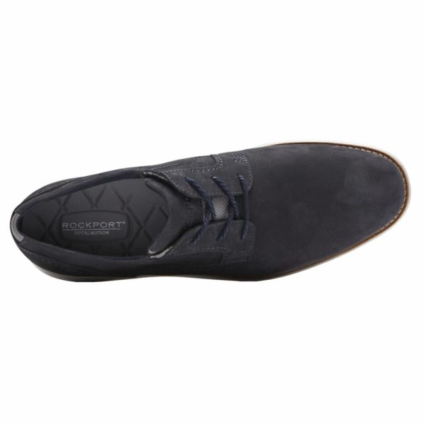 Rockport Men TOTAL MOTION SPORT DRESS PLAIN TOE NEW DRESS BLUES NUBUCK Online now